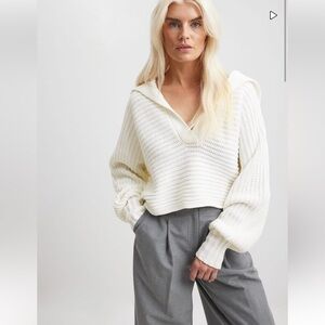 ASOS  NA-KD Big Collar Chunky Knitted Sweater